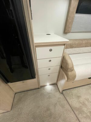 2026 Elddis Avalon 295 motorhome lounge drawers