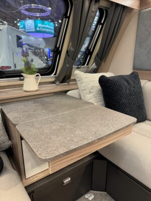 2026 Swift Challenger 390 caravan lounge table