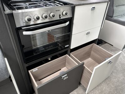 2026 Swift Voyager 574 motorhome kitchen drawers