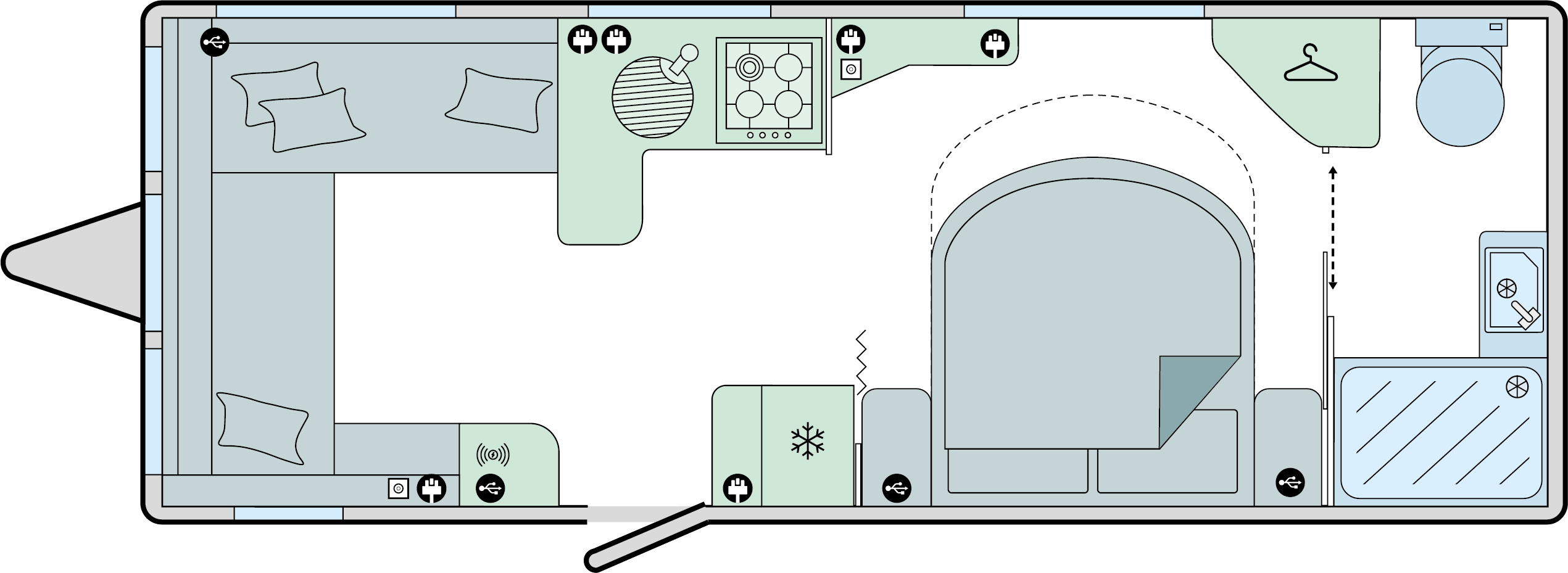 2026 Bailey Pegasus Black Bologna caravan floorplan 2026 Bailey Pegasus Black Bologna caravan floorplan