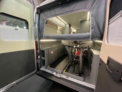 2026 Auto-Trail Expedition 68 XL campervan rear with storage