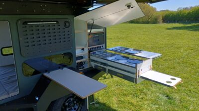 2026 Terok Adventure Trailer kitchen set up