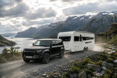 Fifth Wheel Inos caravan on the road