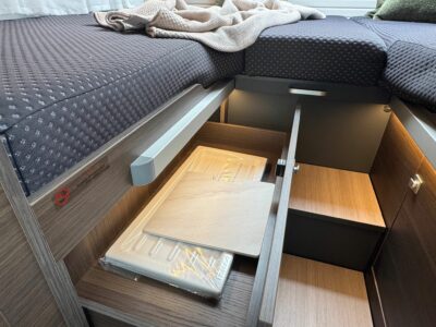 2027 Adria Coral Supreme 670 SL motorhome bedroom storage