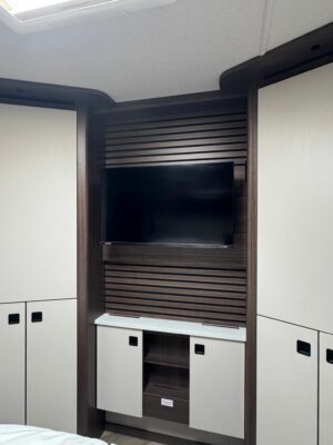 2027 Coachman Lusso III caravan tv in bedroom
