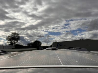 solar panel on Swift campervan
